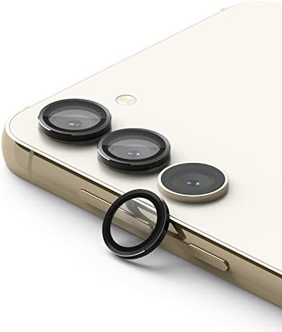 תיק רינגקה אוניקס תואם ל- Samsung Galaxy S23 [שחור] + עדשת מצלמה מסגרת זכוכית תואמת ל- Samsung